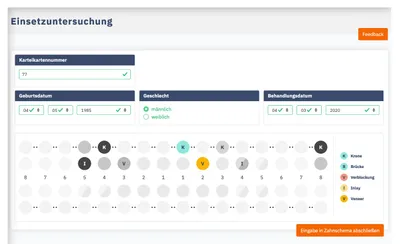 Formular der Einsetzuntersuchung